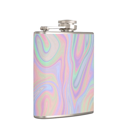 Abstrakter flüssiger schillernder flachmann (Rechts)