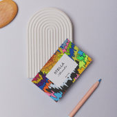 Abstrakter flüssiger Tropfen Farbiger Groovy Strei Visitenkarte