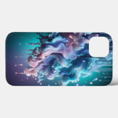 Abstrakter Flüssigkeits-Cloud-Handyhülle Teal & Pi Case-Mate iPhone Hülle (Rückseite (Horizontal))