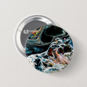 Abstrakter Flussschwarz Button (Vorne & Hinten)