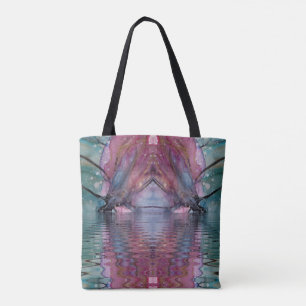 Abstrakter Flusstunnel mit farbenfroher Reflektion Tasche