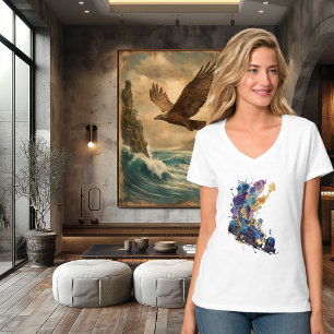 Abstrakter Formel-Rennwagen   Fluid Ink Wasserfarb Tri-Blend Shirt