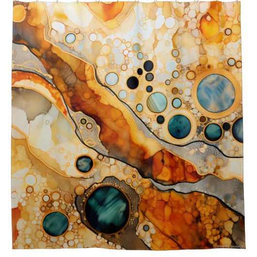 Abstrakter Fossil-Duschvorhang Duschvorhang (Vorderseite)