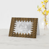 Abstrakter Foto-Bronzerahmen Karte (Gelbe Blume)