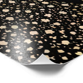 abstrakter Foto-Druck in Gold und Schwarz Fotodruck (Ecke)