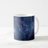 Abstrakter Fraktal-Nebel und geometrischer Morph Kaffeetasse (VorderseiteRechts)