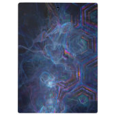 Abstrakter Fraktal-Nebel und geometrischer Morph Klemmbrett (Rückseite)