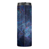 Abstrakter Fraktal-Nebel und geometrischer Morph Thermosbecher (Rückseite)