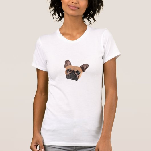 Abstrakter französischer Bulldog Womens T - Shirt (Vorderseite)