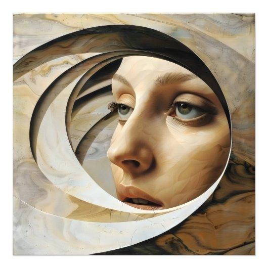 Abstrakter Frauensurrealismus Fotodruck (Vorne)