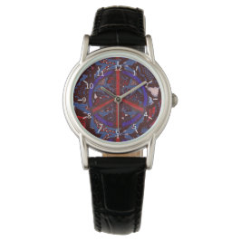 Abstrakter Frieden Armbanduhr