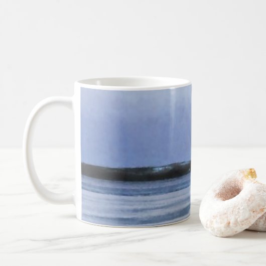 Abstrakter Froschsee Kaffeetasse (Mit Donut)