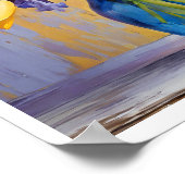 Abstrakter Frühling Blumenstrauß Poster (Ecke)