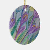 Abstrakter Frühling Crocus Keramik Ornament (Rechts)