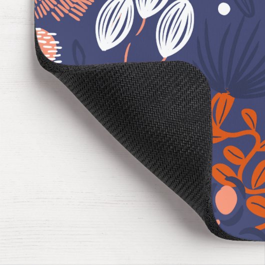 Abstrakter Frühling Lila Blumenmuster Mousepad (Ecke)