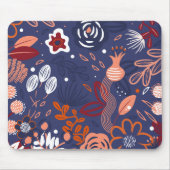 Abstrakter Frühling Lila Blumenmuster Mousepad (Vorne)