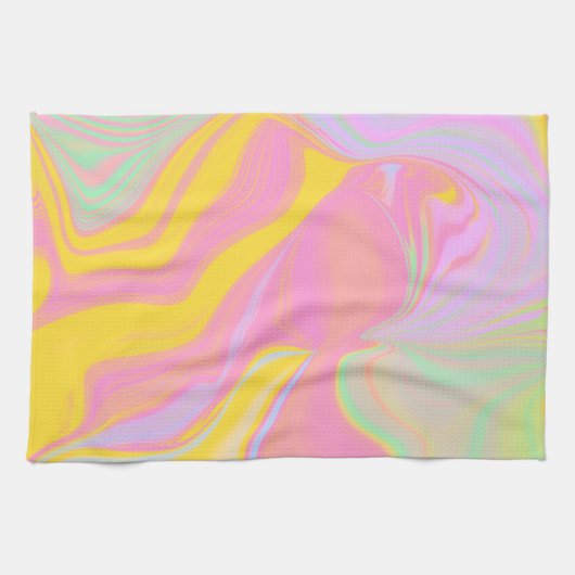 Abstrakter Frühlingssinn Geschirrtuch (Horizontal)