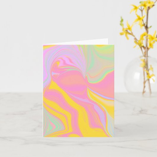 Abstrakter Frühlingssinn Karte (Gelbe Blume)