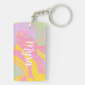 Abstrakter Frühlingssinn Schlüsselanhänger (Rückseite)