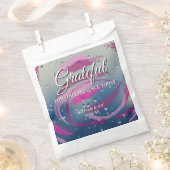 Abstrakter Fuchsien und rosa Pinselstrich Dankbar Geschenktütchen (Ausgeschnitten)