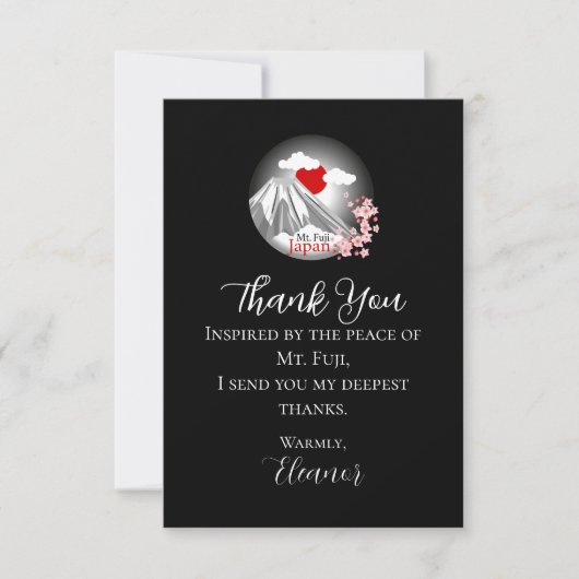 Abstrakter Fuji Dankeskarte (Vorderseite)