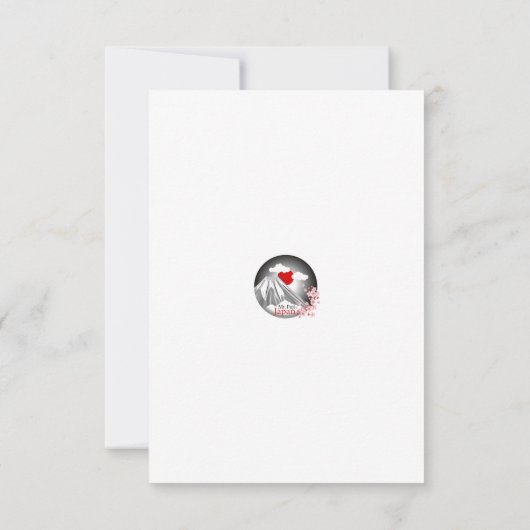 Abstrakter Fuji Dankeskarte (Rückseite)