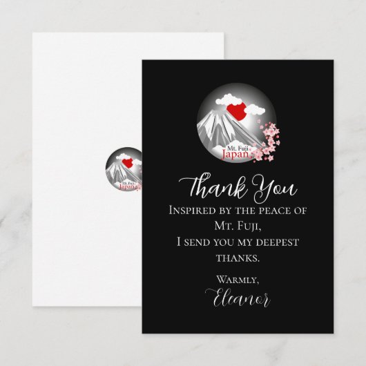 Abstrakter Fuji Dankeskarte (Vorne/Hinten)