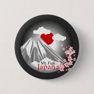 Abstrakter Fuji Japan Button