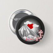 Abstrakter Fuji Japan Button (Vorne & Hinten)