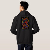 Abstrakter Fusion Hoodie (Schwarz voll)