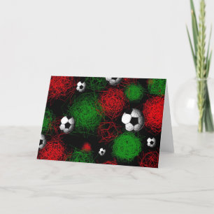 Abstrakter Fußball2 - Weihnachts-/Weihnachtskarte Feiertagskarte