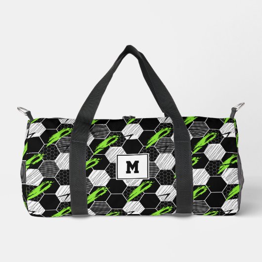 Abstrakter Fußball-Fußball Duffle Bag (Vorderseite)