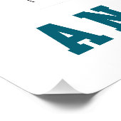 Abstrakter Fußballspieler in Actionfußball Poster (Ecke)