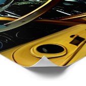 Abstrakter, futuristischer Cybernetic King Poster (Ecke)