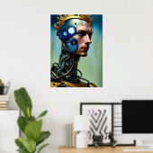 Abstrakter, futuristischer Cybernetic King Poster (Heimbüro)