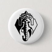 Abstrakter Ganesh Knopf Button (Vorderseite)