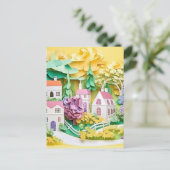 Abstrakter Garten Feiertagspostkarte (Stehend Vorderseite)