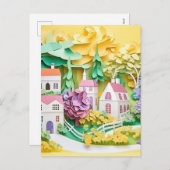 Abstrakter Garten Feiertagspostkarte (Vorne/Hinten)