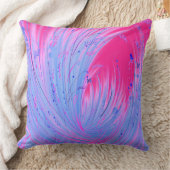 Abstrakter Garten mit blauer Rosa Kissen (Decke)