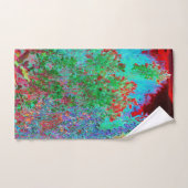 Abstrakter Garten mit Crimson Sunset Badhandtuch Set (Handtuch)