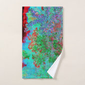 Abstrakter Garten mit Crimson Sunset Badhandtuch Set (Handtuch)