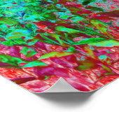 Abstrakter Garten mit Crimson Sunset Poster (Ecke)