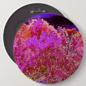 Abstrakter Garten mit Lila Sonnenuntergang Button (Vorne & Hinten)