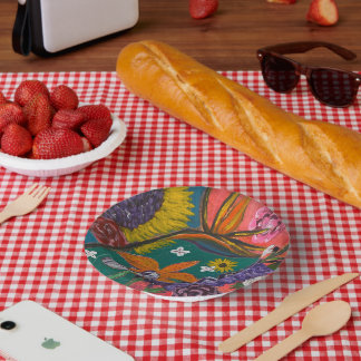 Abstrakter Garten Pappteller