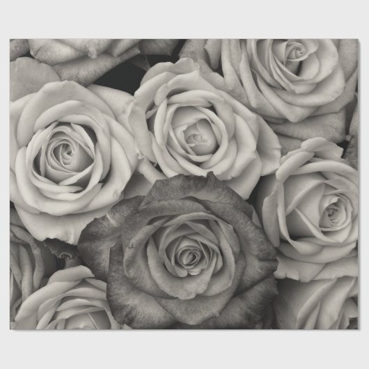 Abstrakter Garten White Roses Geschenkpapier (Flach)