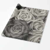 Abstrakter Garten White Roses Geschenkpapier (Ungerollt)