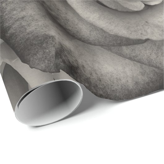 Abstrakter Garten White Roses Geschenkpapier (Rolleneckpunkt)