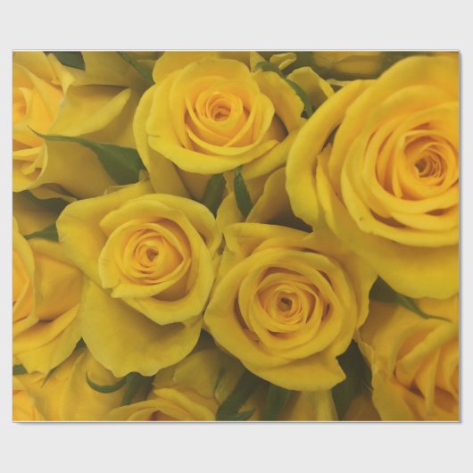 Abstrakter Garten White Roses Geschenkpapier (Flach)