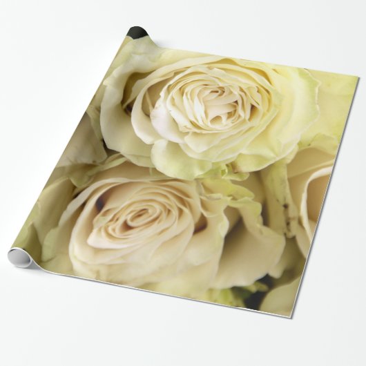 Abstrakter Garten White Roses Geschenkpapier (Ungerollt)