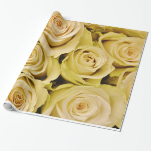 Abstrakter Garten White Roses Geschenkpapier